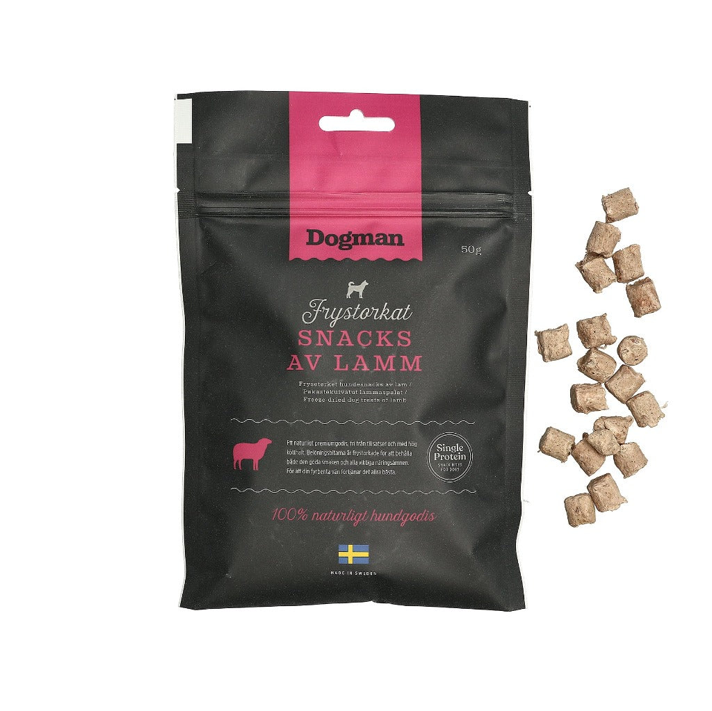 Hundgodis frystorkat lamm