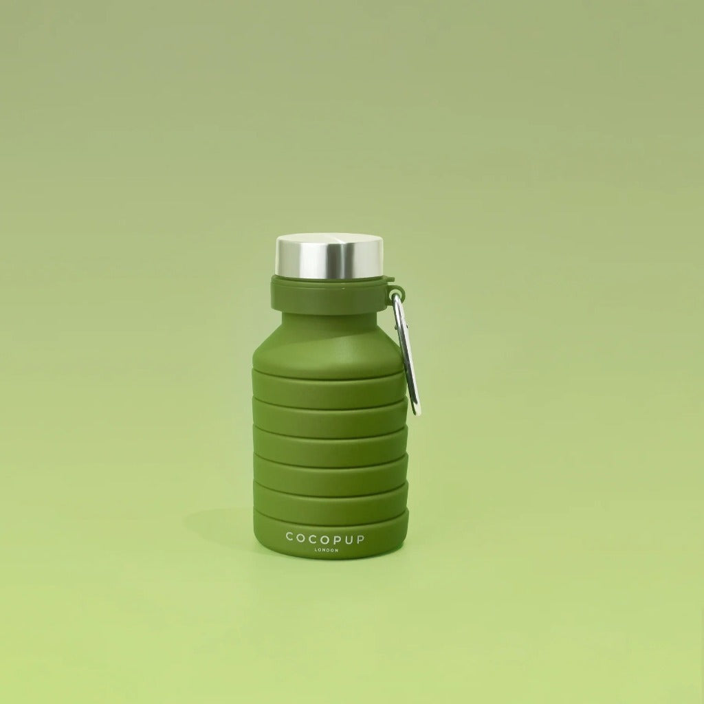 Vattenflaska hopfällbar 550ml Khaki