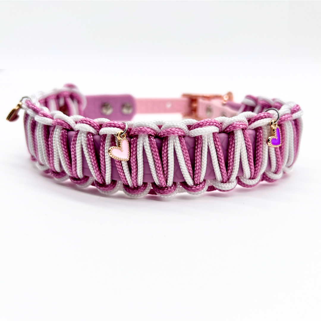 Halsband Paracord med hjärtan