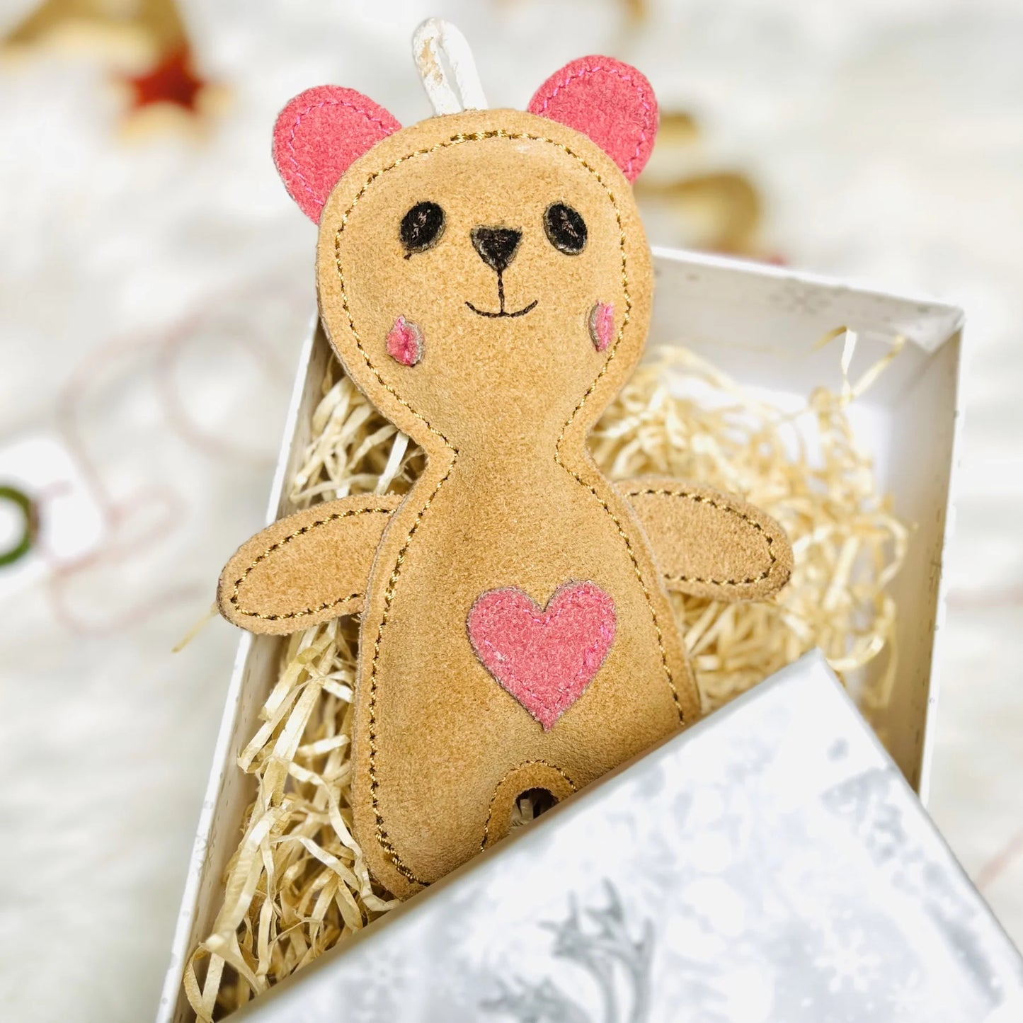 FunnyZoo Hundleksak Nalle i läder