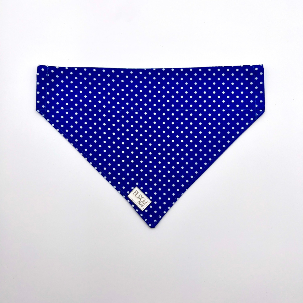 Hundbandana - Polka Dot Blå