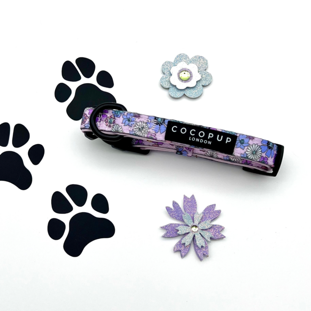Hundhalsband Pastel Flowers