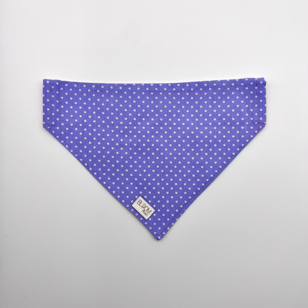 Hundbandana - Polka Dot Lavendel