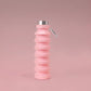 Vattenflaska hopfällbar 550ml rosa