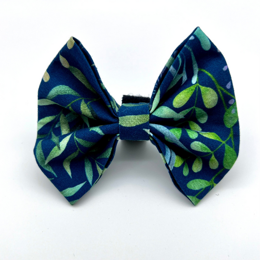 Bow Tie - Blue Leaves