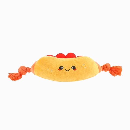 HugSmart - Food Party - Hot dog - Leksak i plysch med pipljud & rep